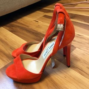 Coral Color suede Jimmy Choo 🔴 Labor Day Sale
